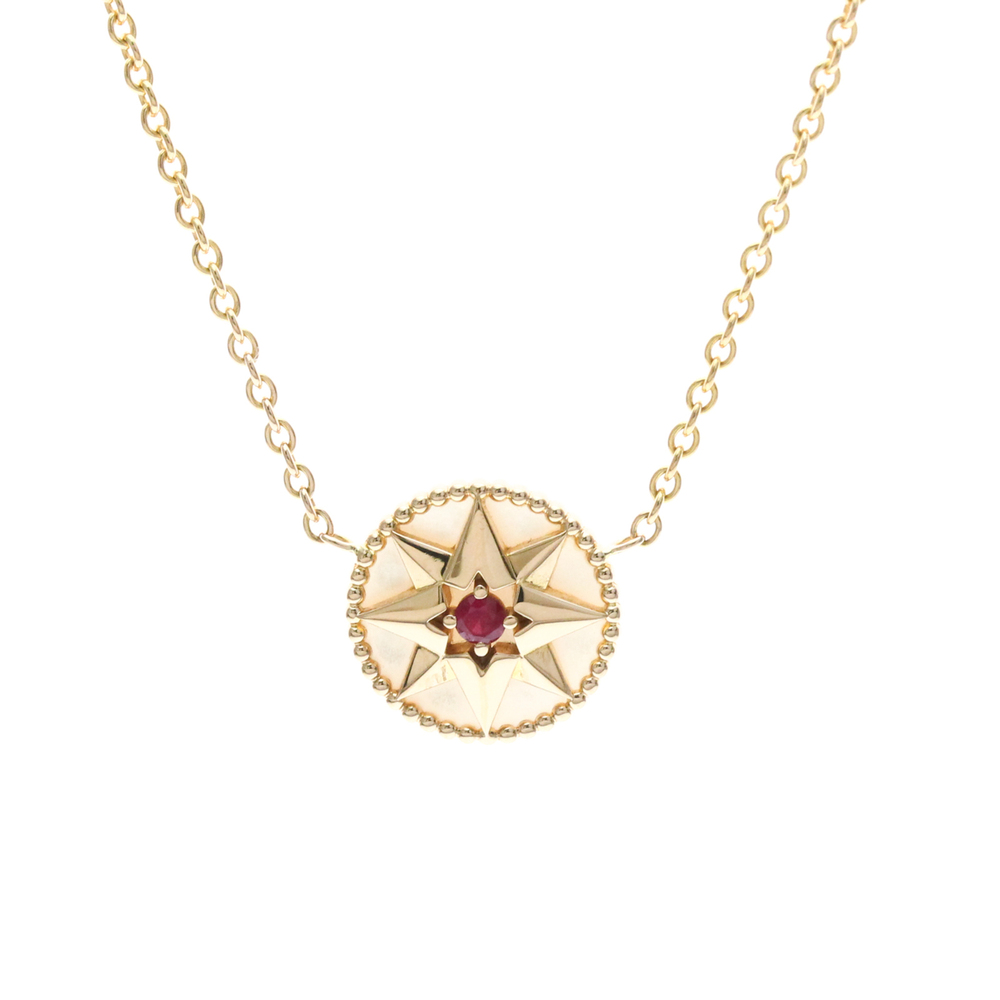 Christian Dior Rose des Vents Ruby Necklace 18K Rose Gold